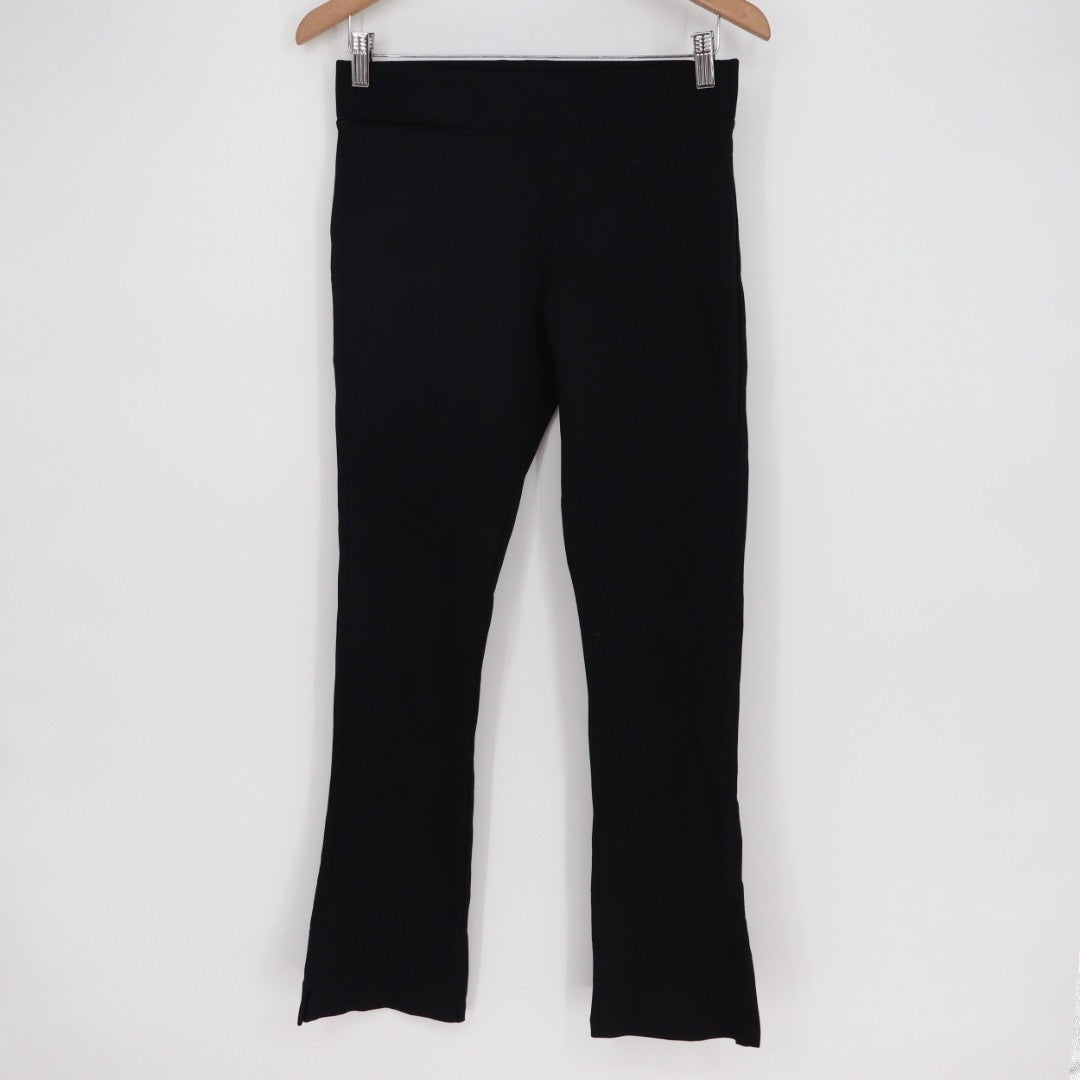 American Giant Ponte Kick Flared Leg Pants Womens 6 Tall Super Black Stretch