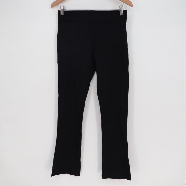 American Giant Ponte Kick Flared Leg Pants Womens 6 Tall Super Black Stretch