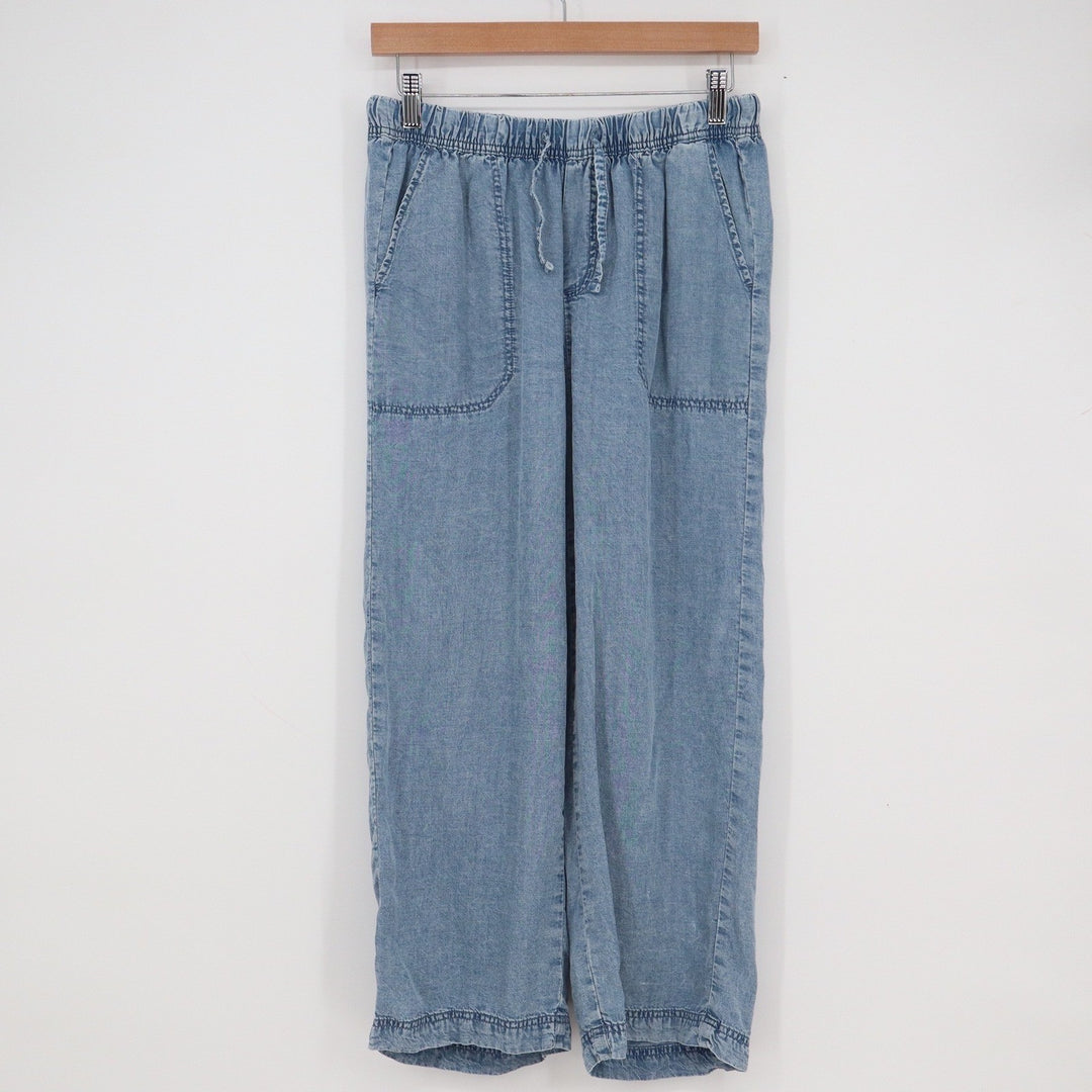 Splendid Women's Wide Leg Lyocell Denim Pants Light Wash Blue Small