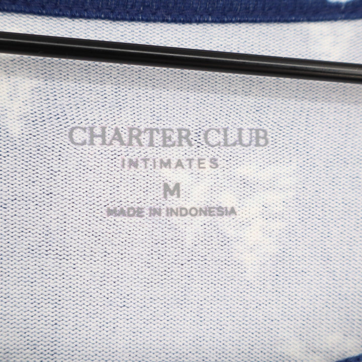 Charter Club Intimates Blue Forest Stroll Print Long Sleeve Nightgown M