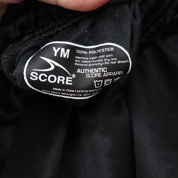 Score Sports Youth Medium Black Soccer Athletic Shorts Elastic Waist YM