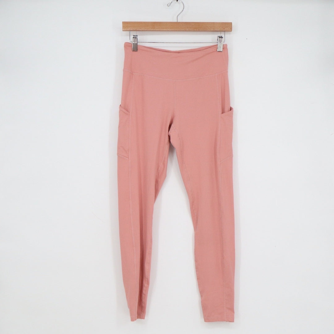Paddington Station Pink High Rise Leggings Womens Medium Side Pockets Activewear