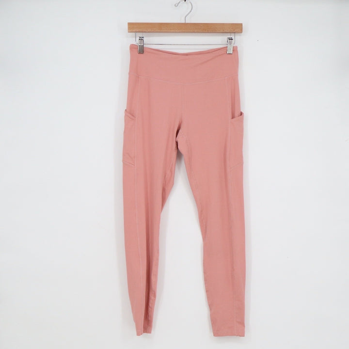 Paddington Station Pink High Rise Leggings Womens Medium Side Pockets Activewear