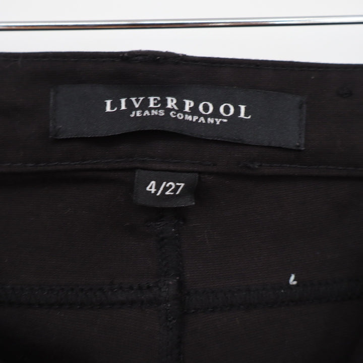 Liverpool Pants Womens 4 Black Skinny Mid-Rise Stretch Excellent