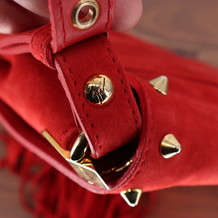 Giuseppe Zanotti Suede Fringe-Trimmed Bag