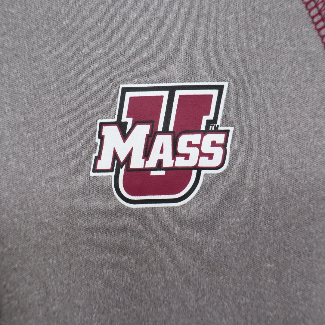 Colosseum UMass Minutemen Womens Gray VP Stingray 1/4 Zip Pullover S