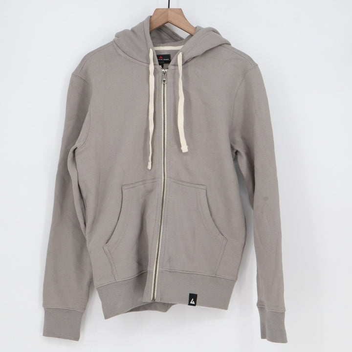American Giant Midweight Hoodie Mens S Heather Gray Cotton Full Zip Fleece Lined