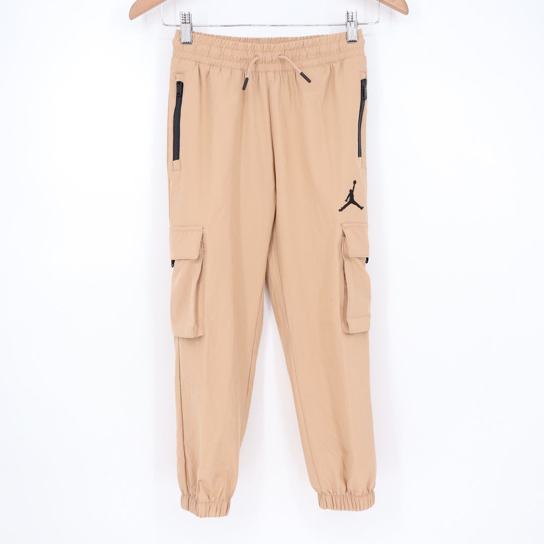 Jordan Girls Hemp Utility Cargo Joggers Tan Beige 45C654-X0L Small 8-10 NWT