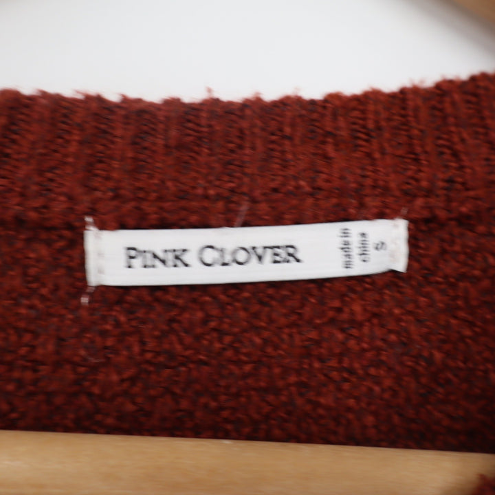 Pink Clover Sweater Women's Small Rust Orange High-Low Excellent