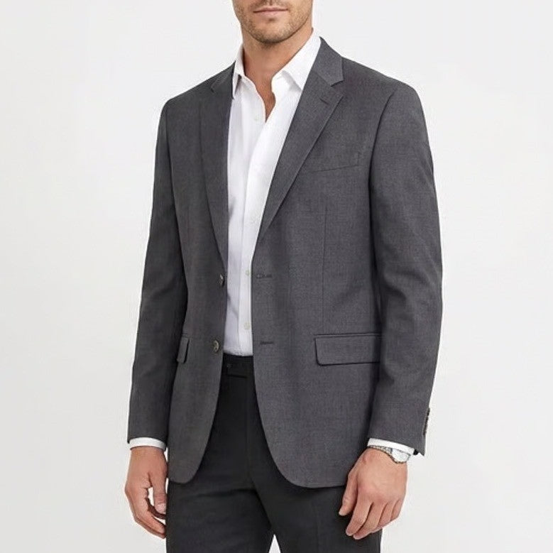 Perry Ellis Mens Slim Fit Suit Jacket Charcoal Gray 44 Short 2 Button Blazer