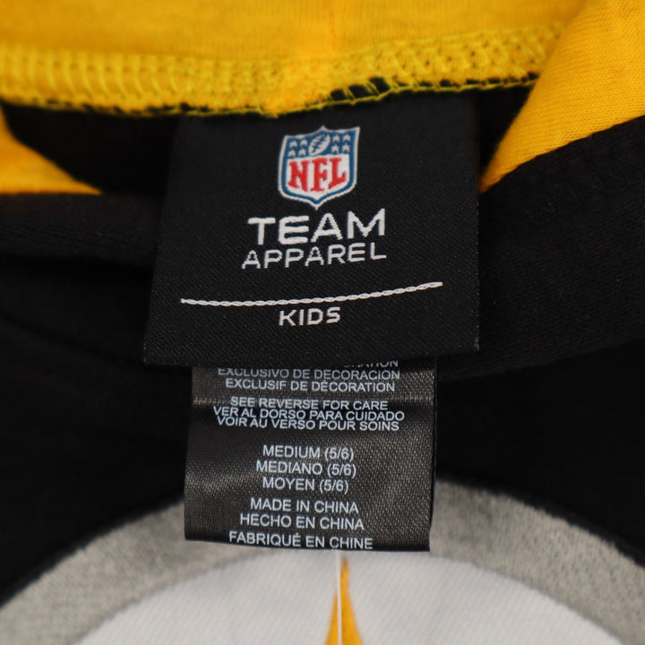 NFL Team Apparel Pittsburgh Steelers Kids Hoodie Black Yellow Medium 5/6 New