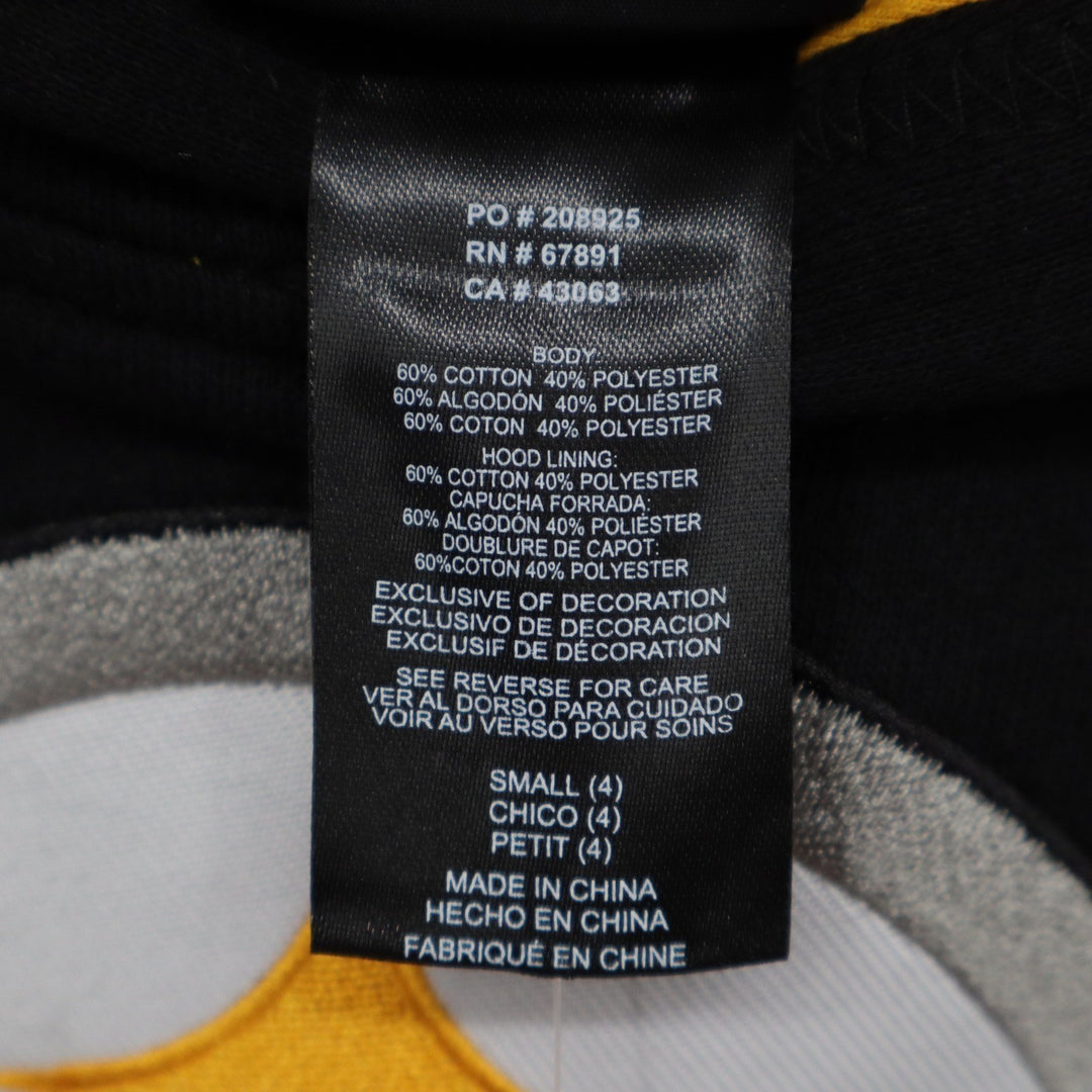 NFL Team Apparel Pittsburgh Steelers Kids Hoodie Black Yellow Size 4