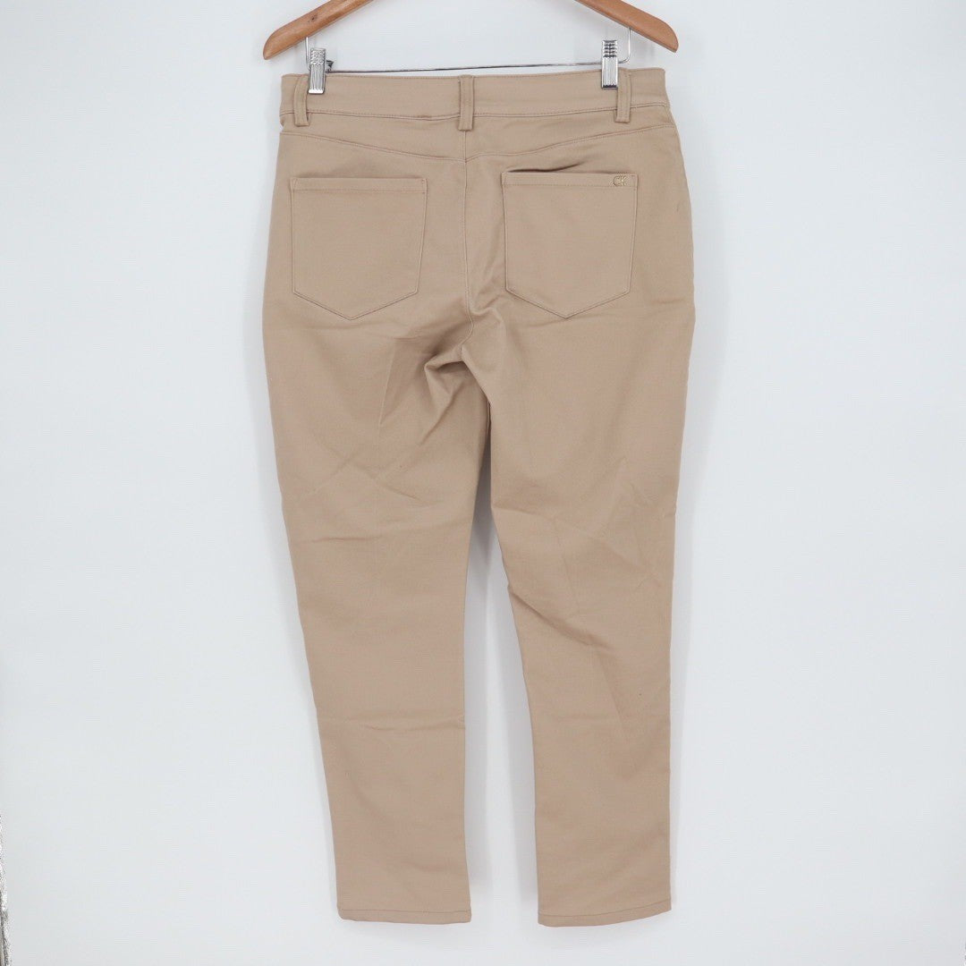 Calvin Klein Women Khaki Straight Leg Pants Size 10