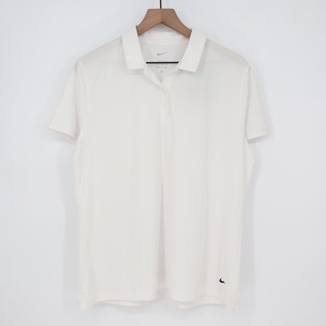 Nike Womens Dri-FIT Golf Polo Shirt White XL Short Sleeve Collared