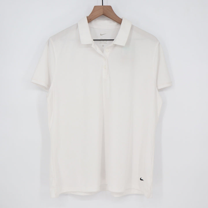 Nike Womens Dri-FIT Golf Polo Shirt White XL Short Sleeve Collared