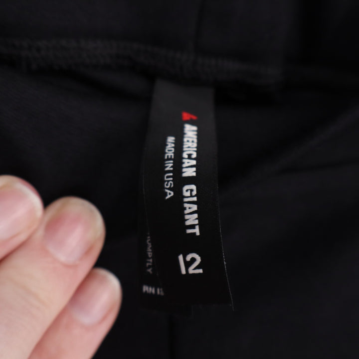 American Giant Ponte Slim Pants Womens 12 Black Stretch Mid Rise Skinny Leg