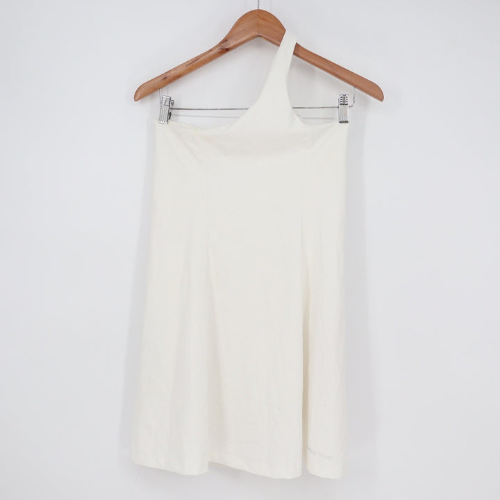 Outdoor Voices White One Shoulder Exercise Dress Small Asymmetrical Mini 7904