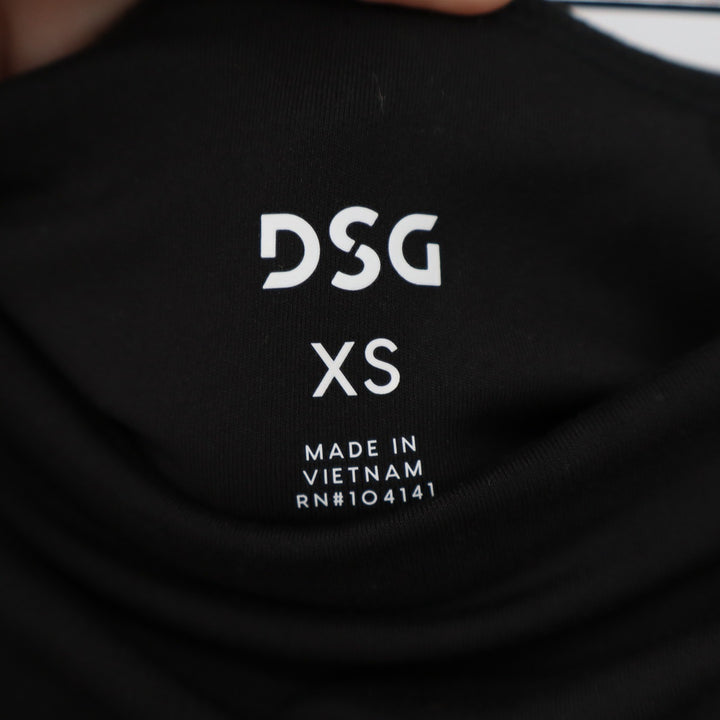 DSG Momentum Crop Leggings Womens XS Pure Black High Rise Side Pockets