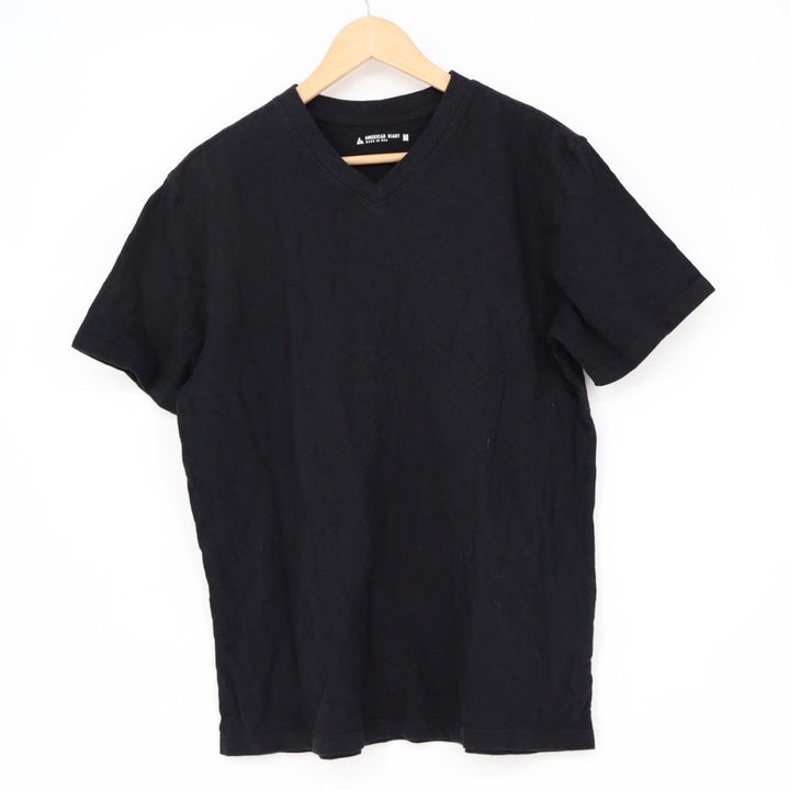 American Giant Classic V Neck T Shirt Black Mens Size M Made in USA Cotton