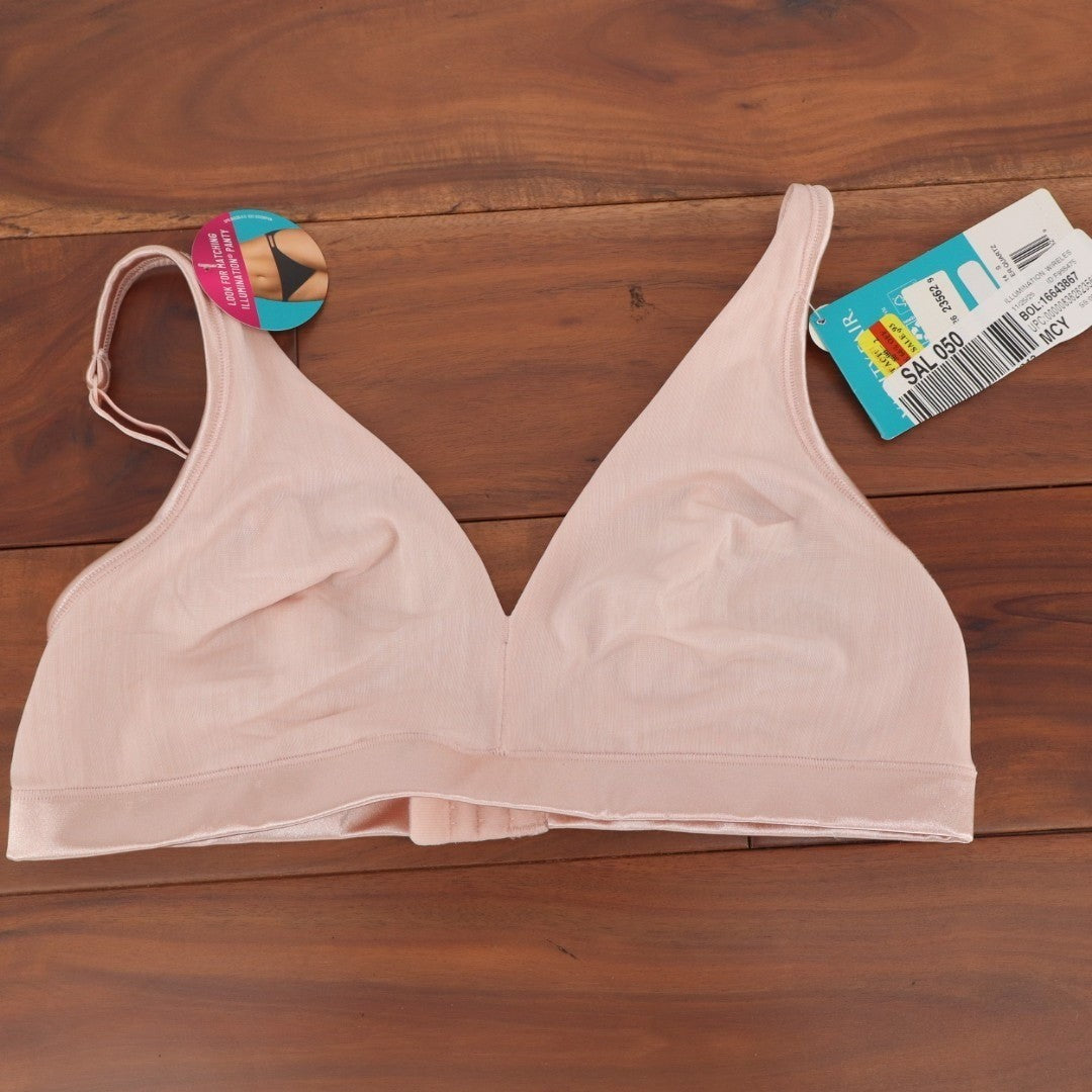Vanity Fair Illumination Bralette Bra Womens Small Sheer Quartz Wireless Stretch