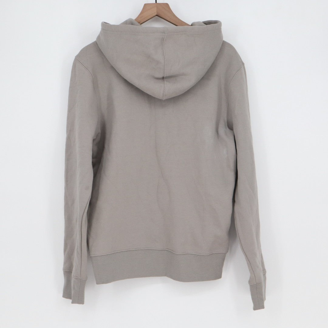 American Giant Midweight Hoodie Mens S Heather Gray Cotton Full Zip Fleece Lined