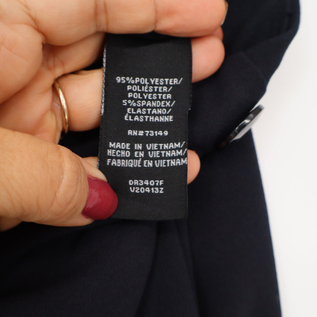 BBJ Los Angeles Pants Womens L Navy Blue Sailor Button Wide Leg Excellent
