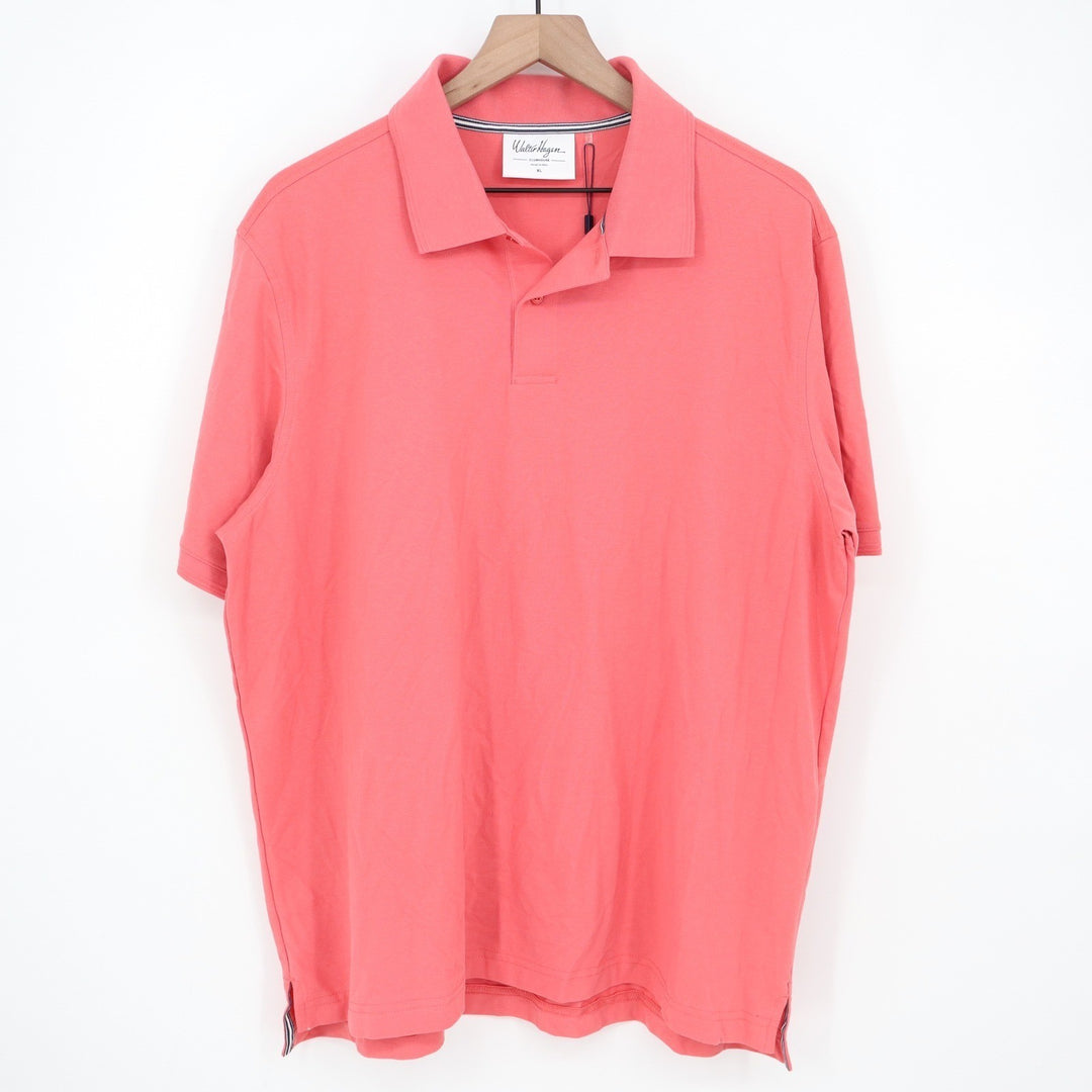 Walter Hagen Clubhouse Solid Pique Polo Mens XL Pink Rouge Short Sleeve