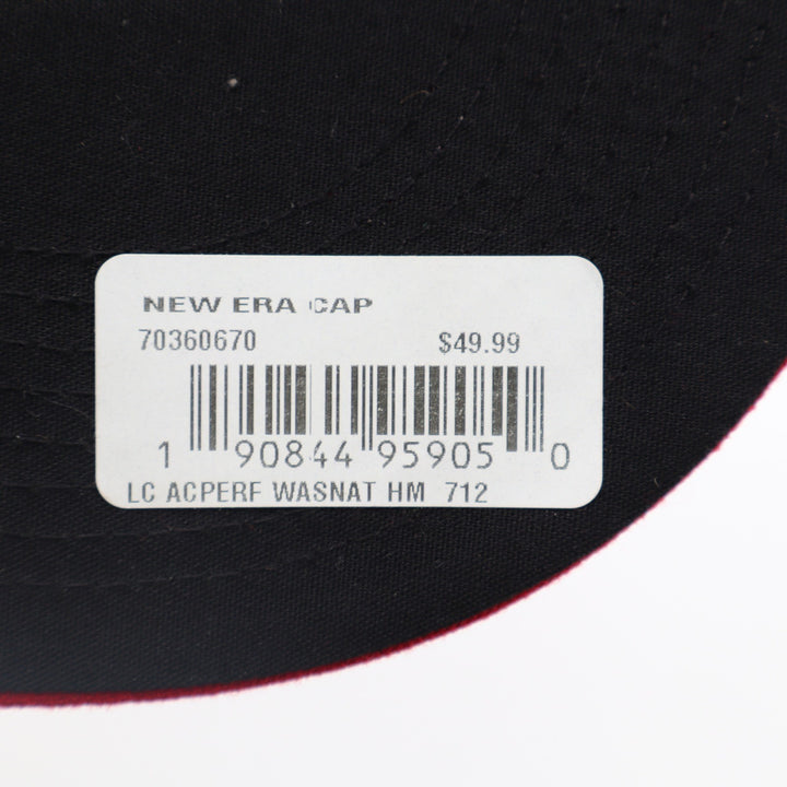 New Era Washington Nationals Low Profile 59FIFTY Fitted Hat Red MLB Size 7 1/2