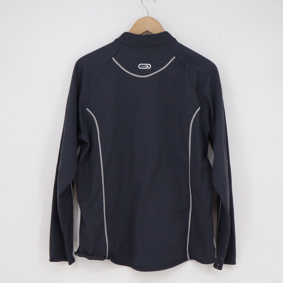 Kalenji Mens Black Quarter Zip Running Top Long Sleeve Athletic Pullover