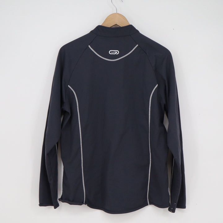 Kalenji Mens Black Quarter Zip Running Top Long Sleeve Athletic Pullover