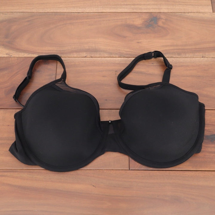 Bali One Smooth U Ultra Light Bra Womens 36DD Black Stretch Underwire Padded
