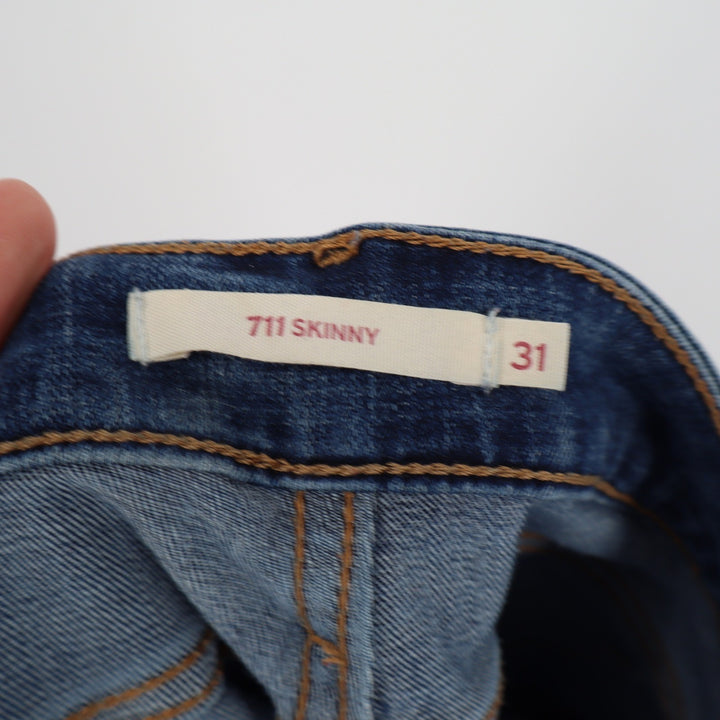 Levis 711 Skinny Jeans Womens 31 Blue Mid Rise Stretch Denim DVA 950