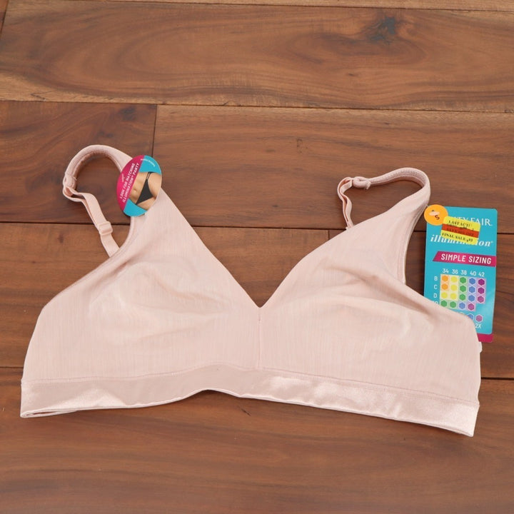 Vanity Fair Illumination Wireless Bralette Bra Small Pink Full Coverage Cups