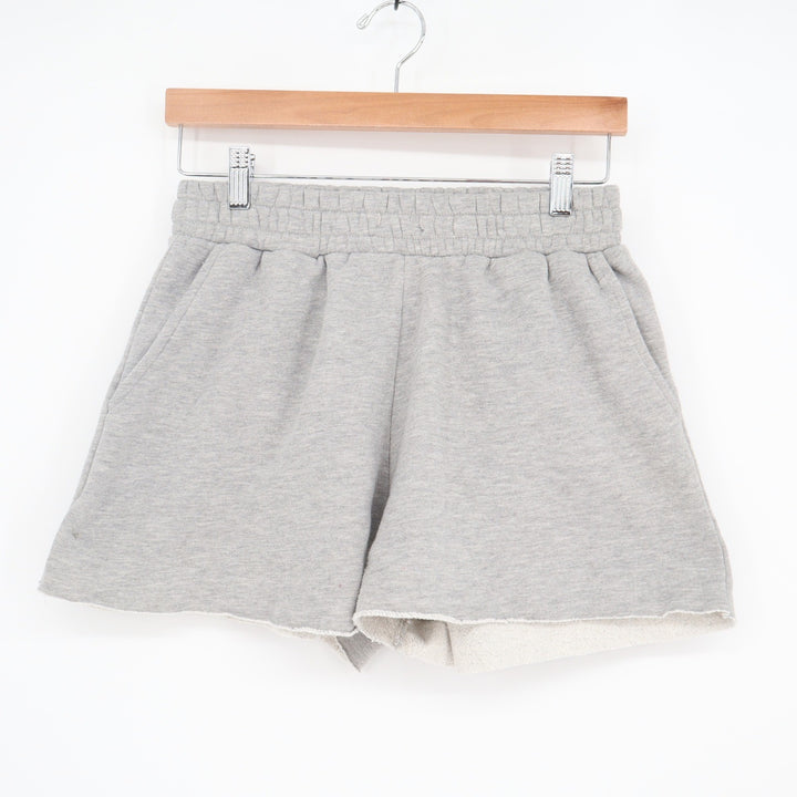 Forever 21 Sweat Shorts Womens Medium Gray Raw Hem Athleisure Good