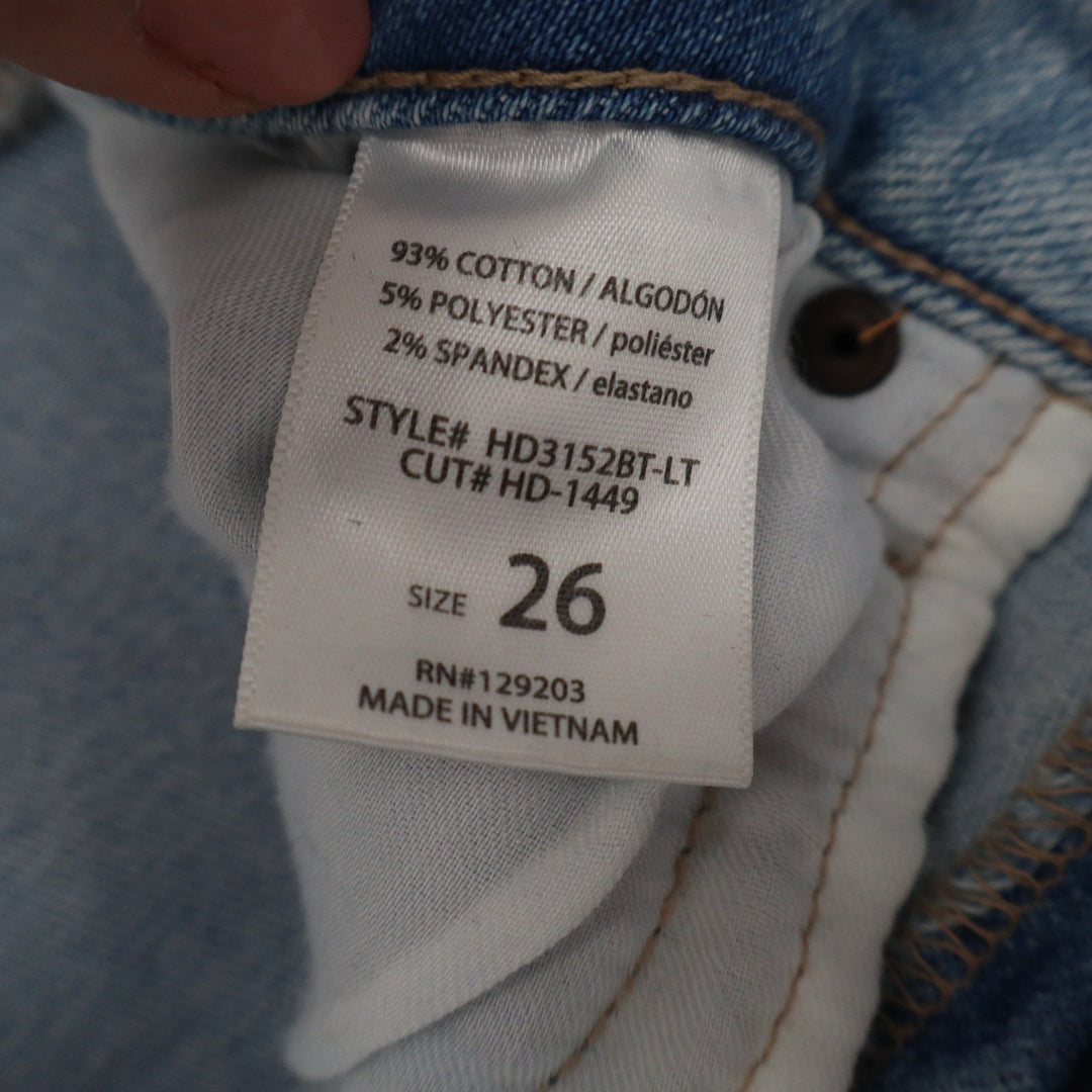 Hidden Jeans Los Angeles Light Wash Flare Split Hem Denim HD3152BT-LT Size 26