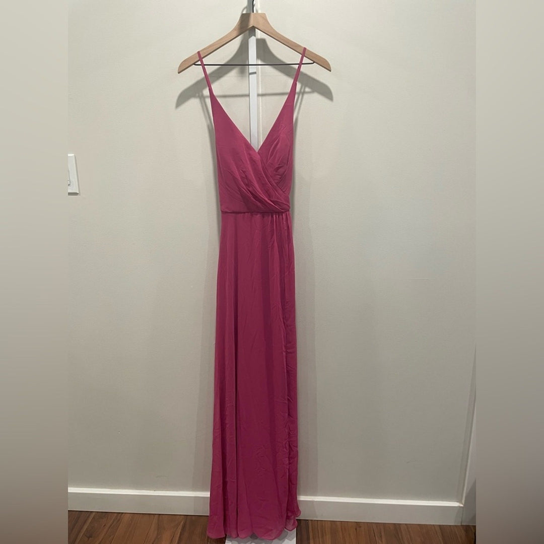 After Six Faux Wrap Criss Cross Back Maxi Dress Size 4