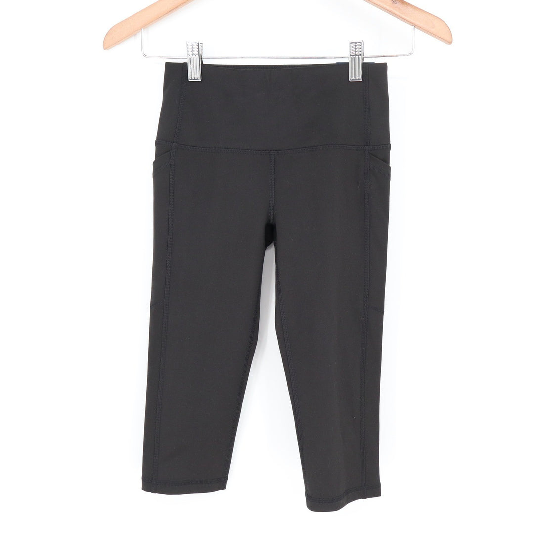 DSG Womens Momentum Crop Leggings Pure Black High Rise XXS New