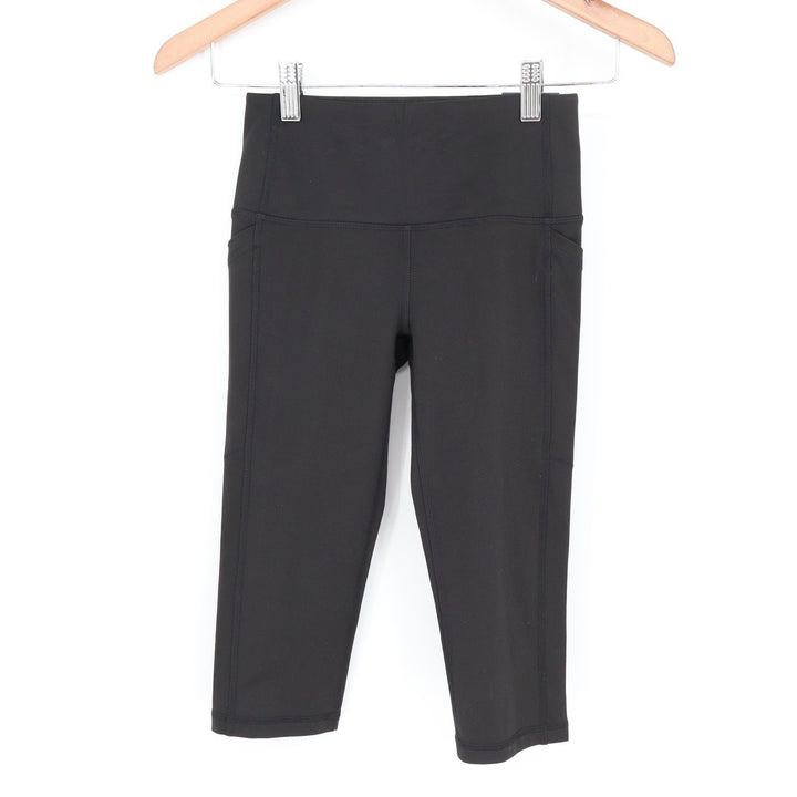 DSG Womens Momentum Crop Leggings Pure Black High Rise XXS New