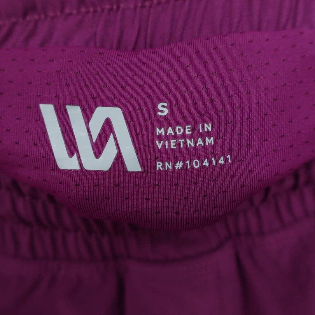 VRST Mens 5 All-In Lined Training Shorts Black Cherry Purple Small