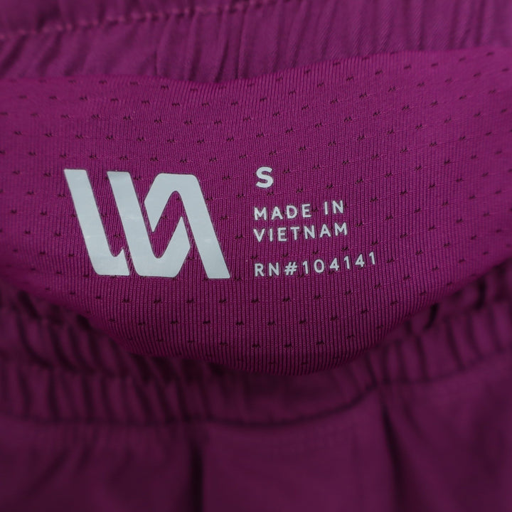 VRST Mens 5 All-In Lined Training Shorts Black Cherry Purple Small