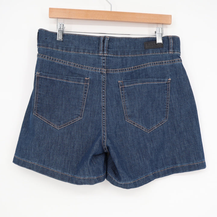 Nicole Miller New York Mens Dark Wash High Rise Denim Shorts Size 8