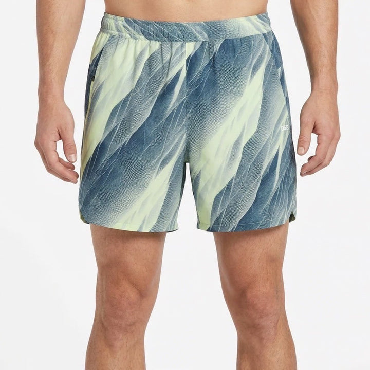 DSG Mens 6" Agility Short AI Formations Uni Navy Abstract Print Small NEW