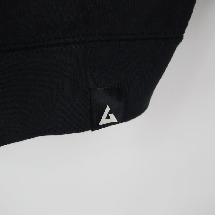 American Giant Hoodie Mens Large Black Full Zip Logo Cotton Pockets Ribbed Hem