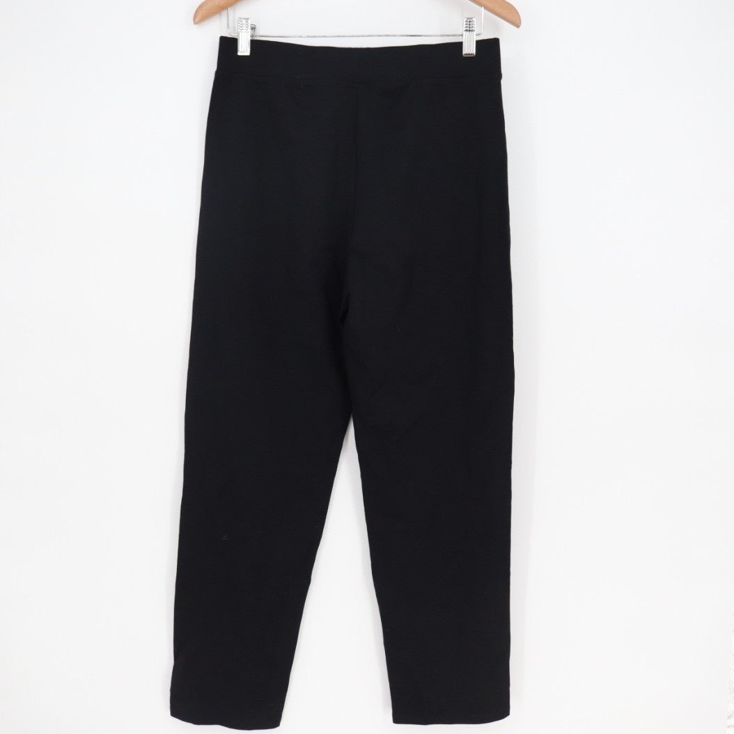 American Giant Ponte Straight Pants Womens Small Black Relaxed Fit Logo Cotton