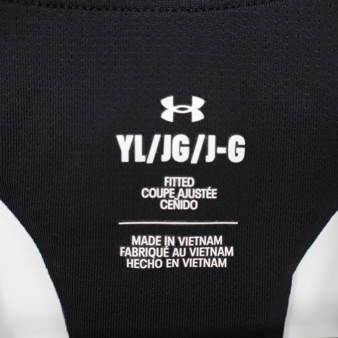 Under Armour Girls Motion Crop Tank Black Fitted Racerback Youth Large YL