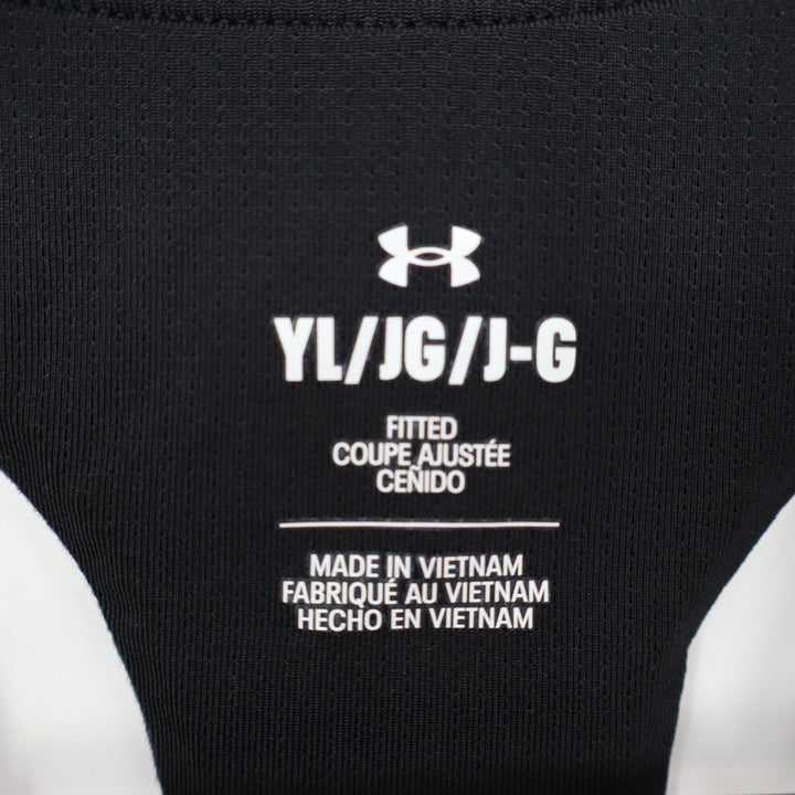 Under Armour Girls Motion Crop Tank Black Fitted Racerback Youth Large YL