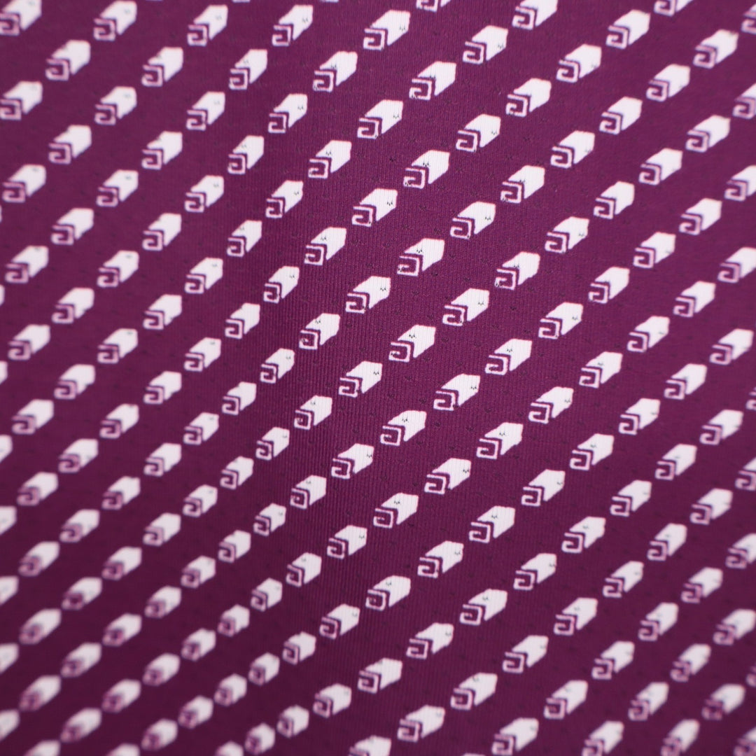 VRST Mens Contrast Printed Polo Shirt Black Cherry Roll Repeat Large NEW