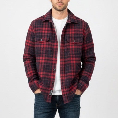 Crayers Heritage Flannels Mens Plaid Long Sleeve Button Up Shirt Size L