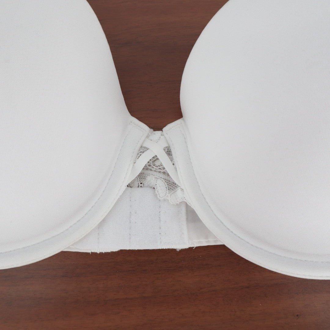 Maidenform Dreamwire Push Up Bra Womens 32C White Nylon Stretch Adjustable Strap