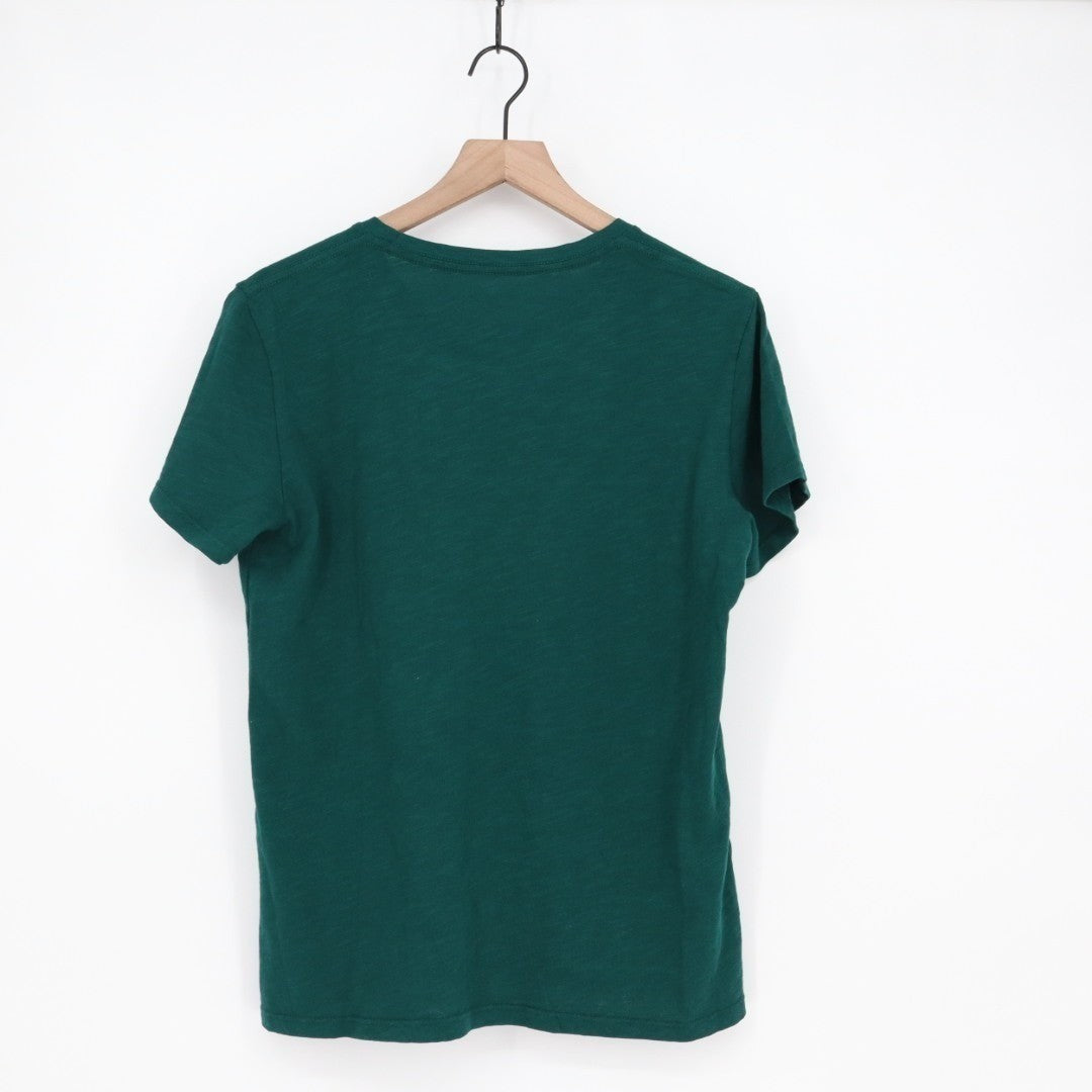 American Giant Premium Slub T-Shirt Mens L Green Cotton Short Sleeve Crew Neck